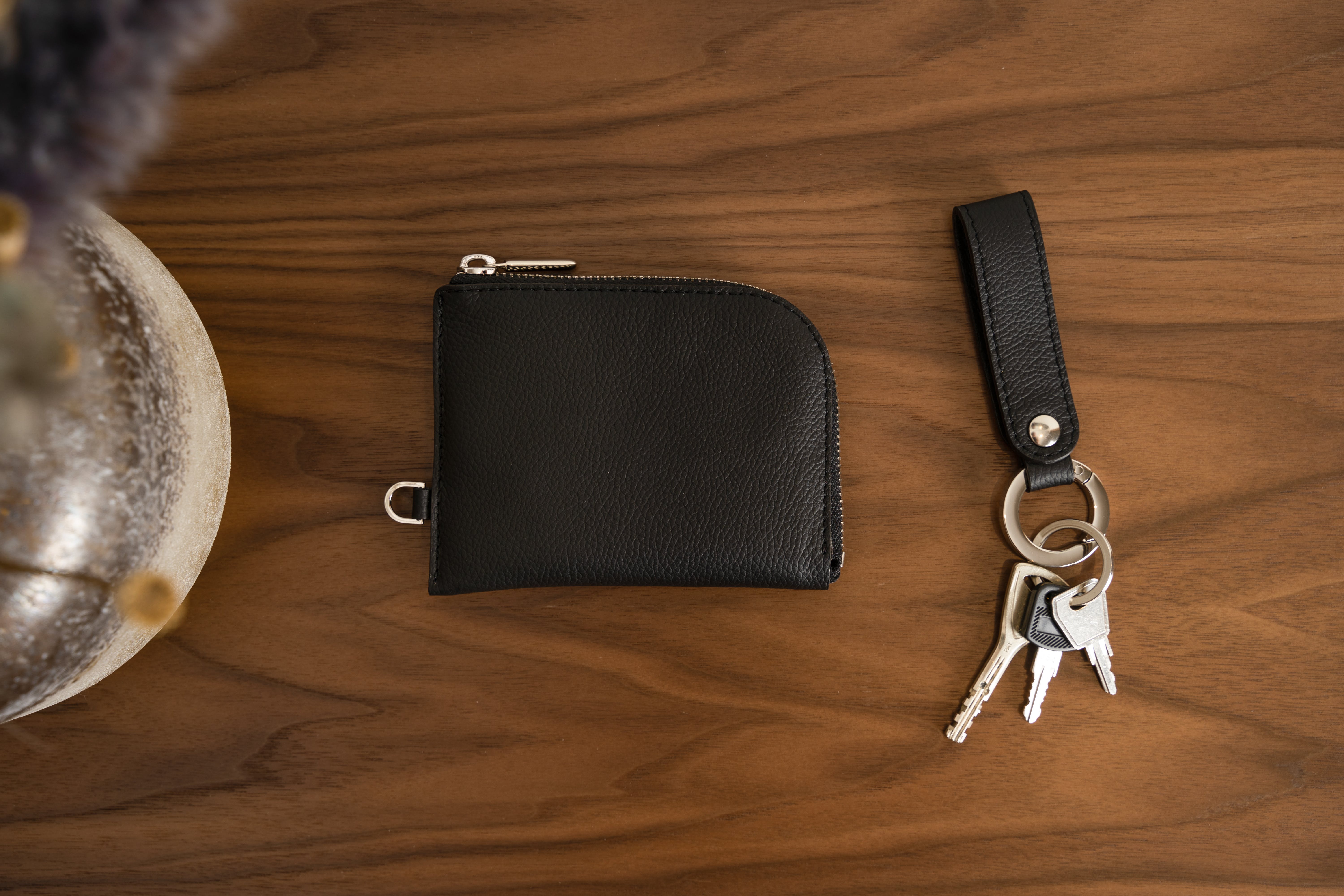 Wallet and keys on desktop