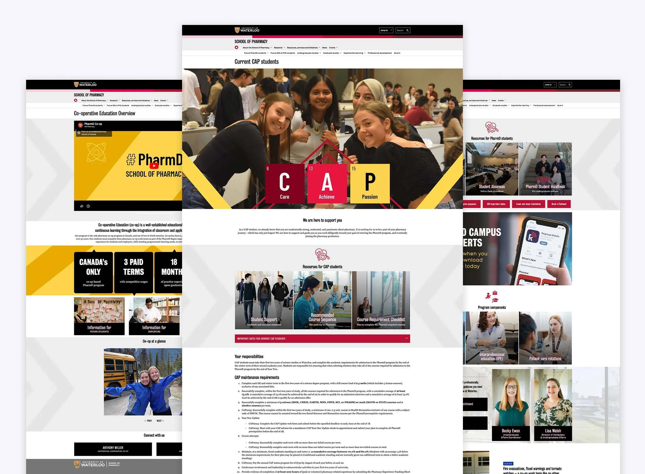 uow website concept home page